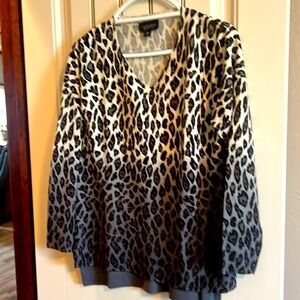 Animal Print Investments Sweater, Gray & Black. Excellent Condition.